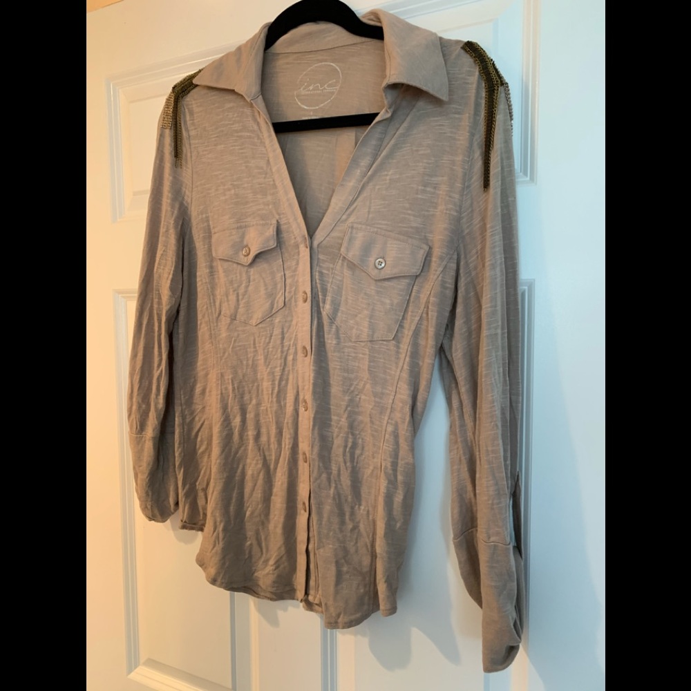 Long sleeve button down blouse